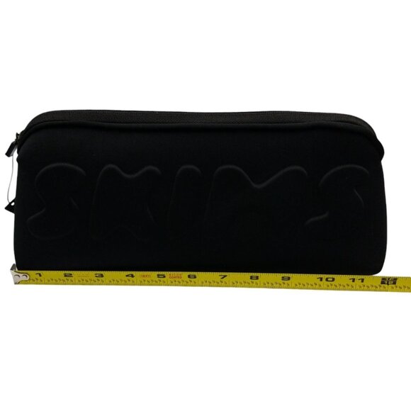 SKIMS Onyx Black Neoprene Medium Travel Cosmetic Pouch With Zipper Closure - Picture 10 of 13